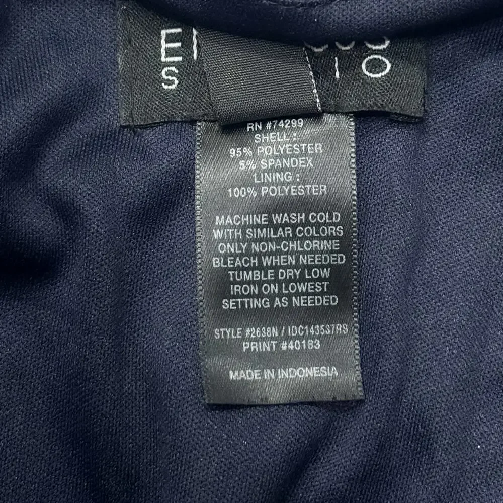 Enfocus Studio Blue Geometric Maxi Sheath Dress Size 10 - Picture 9 of 9